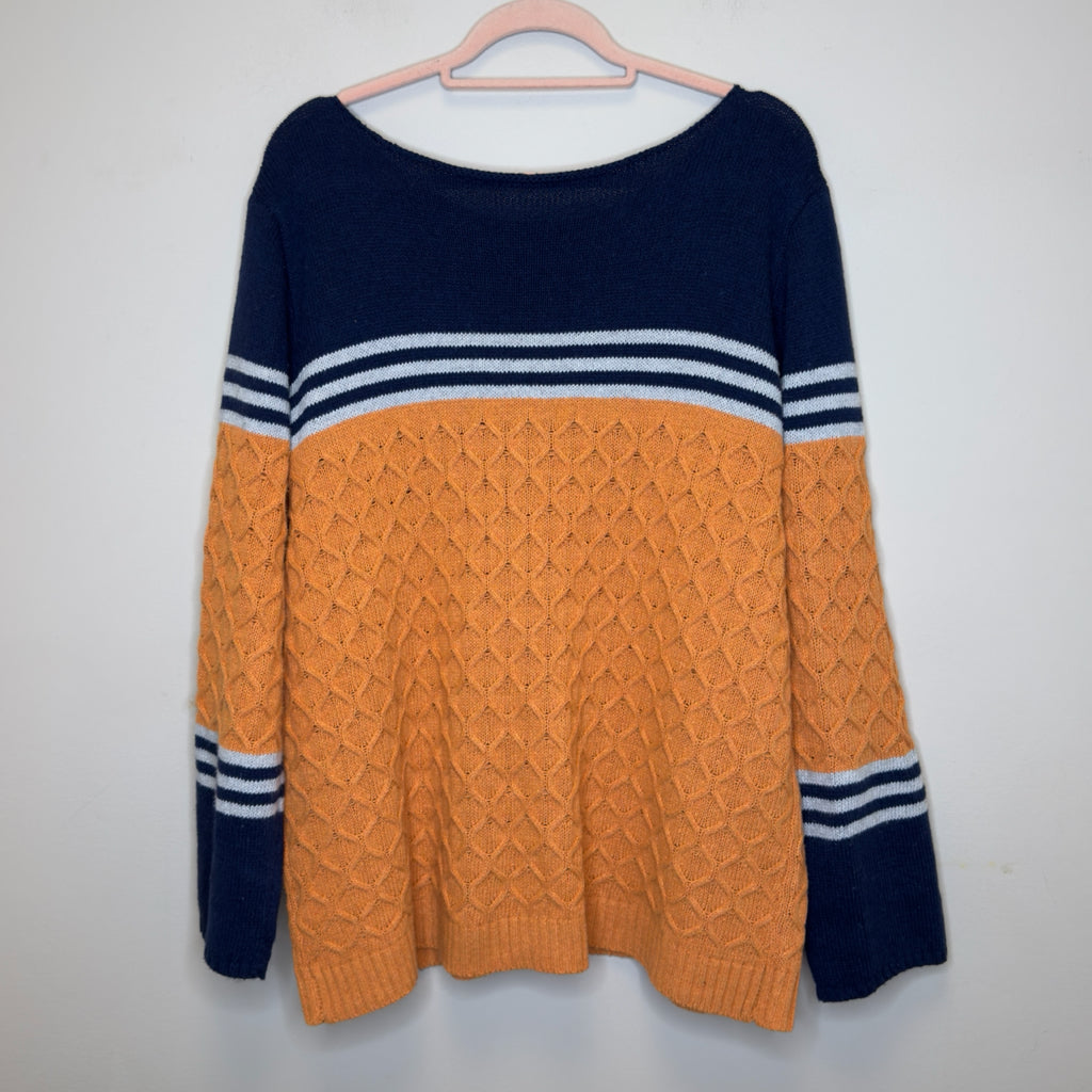 Blue & Orange Sweater - Size 2X