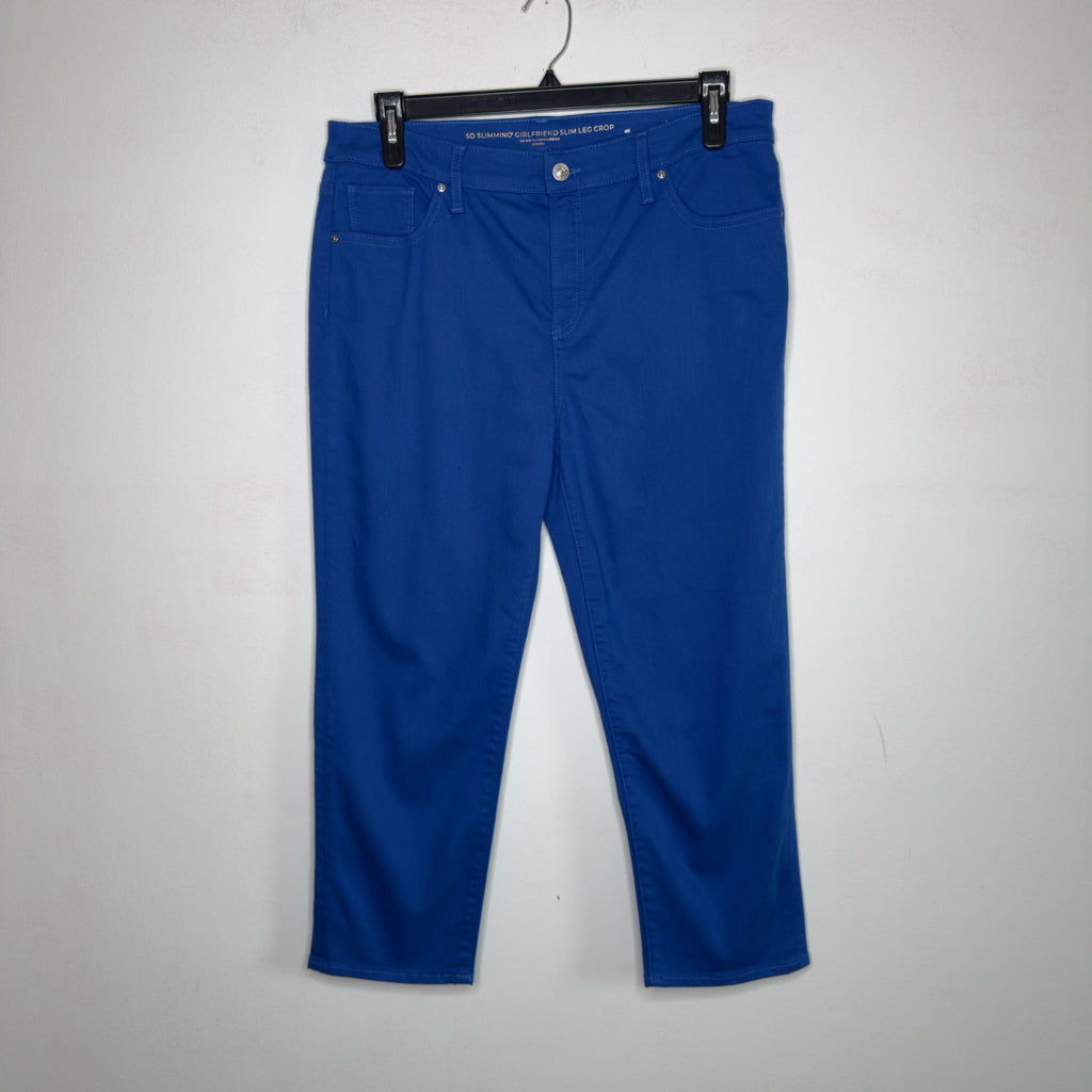 Chico's So Slimming Girlfriend Slim Leg Crop Jeans - Size 14