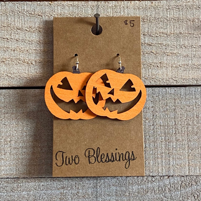 Two Blessings Earrings - Pumpkin