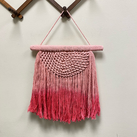 Pink Macrame Wall Decor