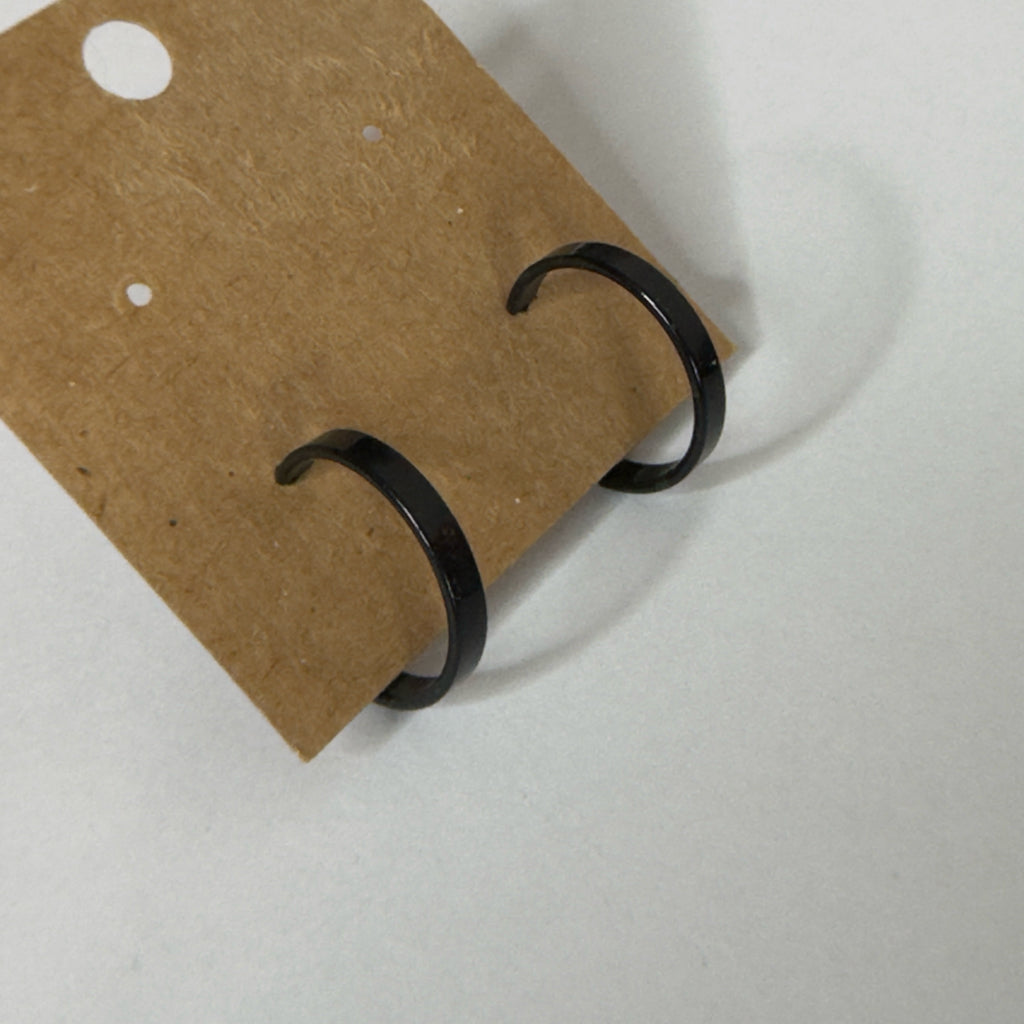 Black Hoop Earrings