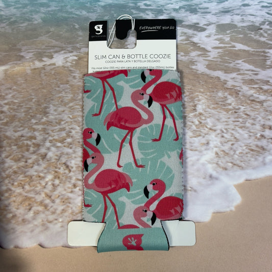 GeckoBrands Slim Can & Bottle Coozie - Flamingo