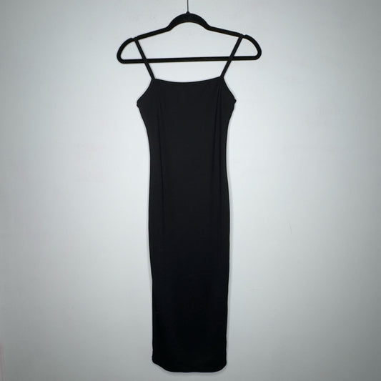 Pretty Little Thing Fitted Black Midi Dress - Size 6