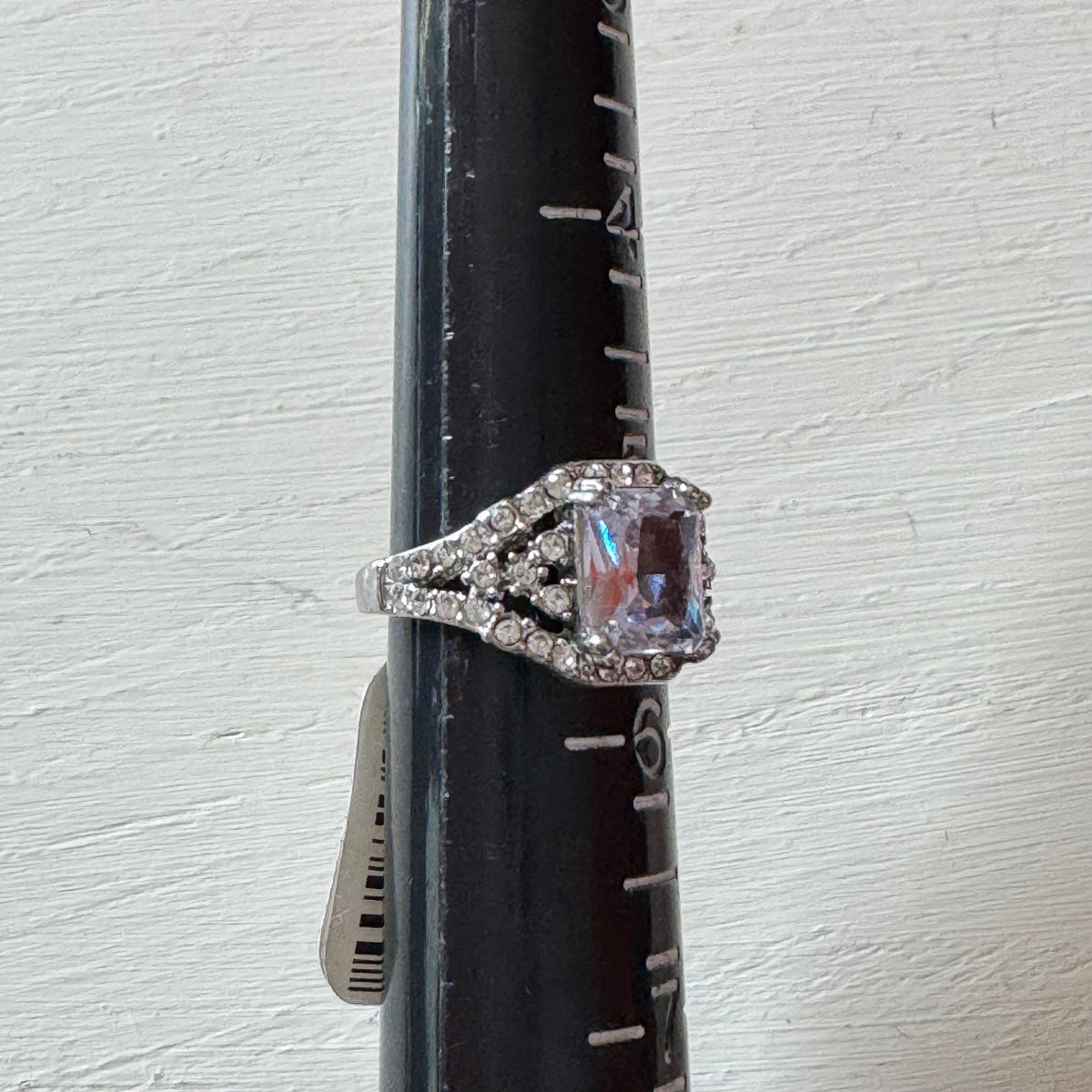Radiant Cut Wide Shield Ring - Size 5