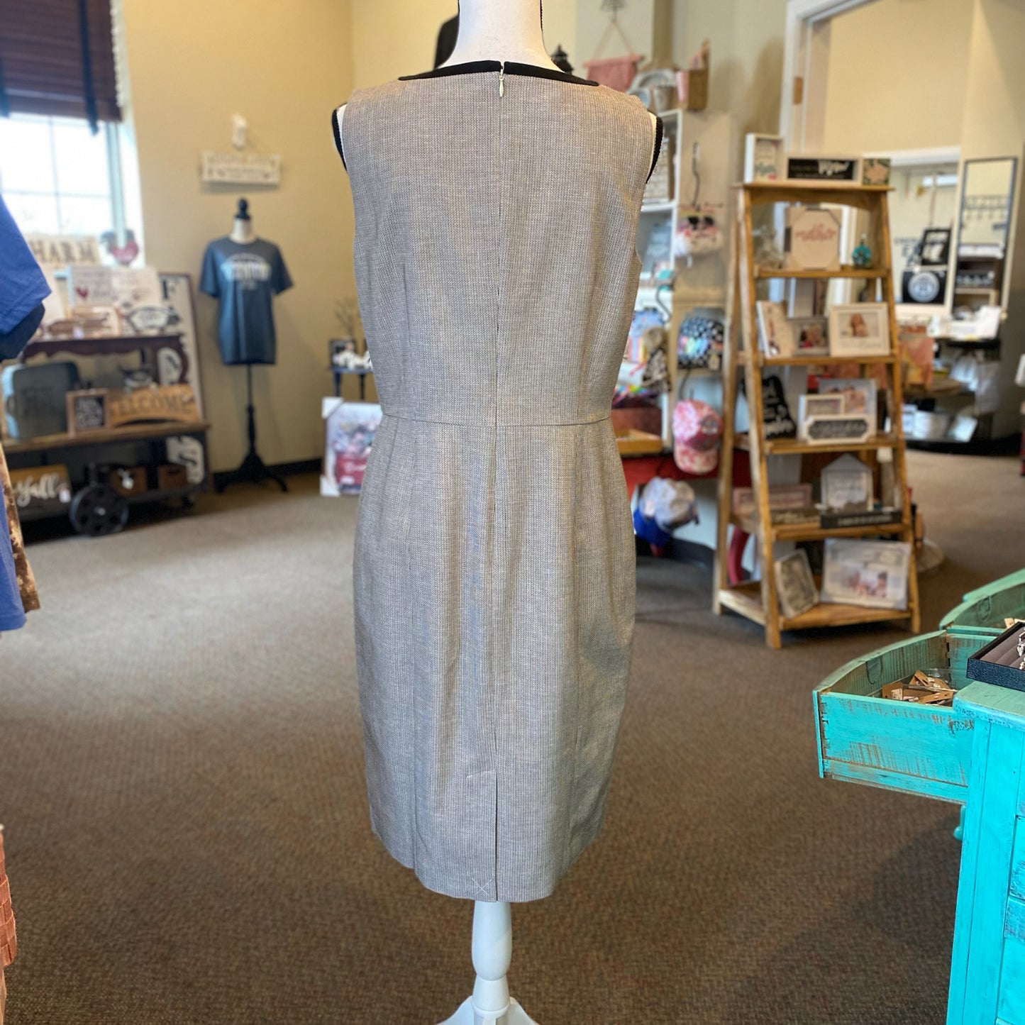 Talbots Split-Neck Sheath Sleeveless Dress - Size 10