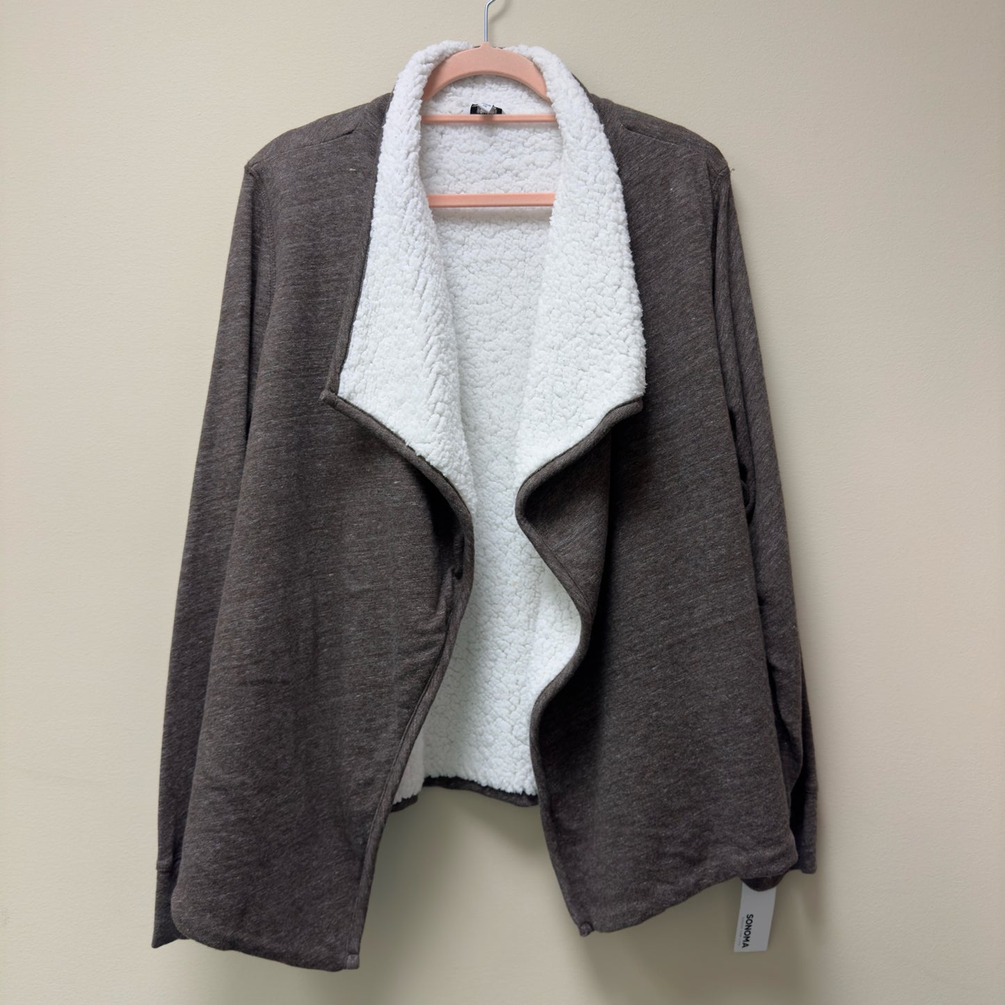 Sonoma Sherpa Lined Cardigan - Size 1X