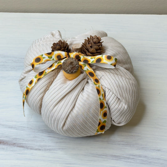 Beige Stuffed Pumpkin