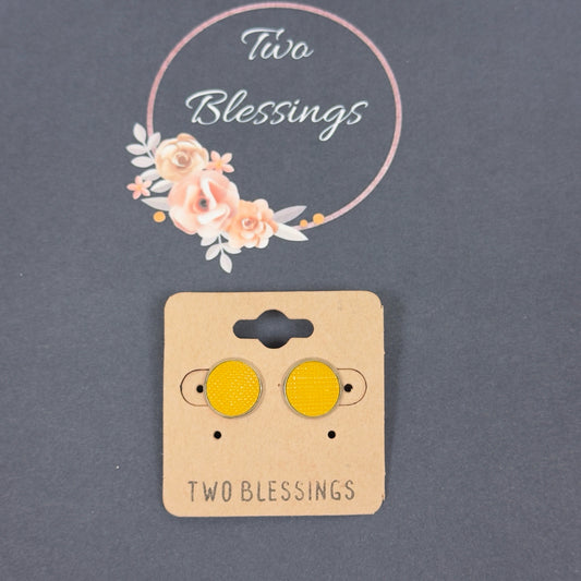 Two Blessings - Mustard Yellow Earrings