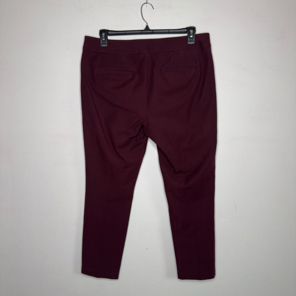 Loft Julie Skinny Burgundy Dress Pants - Size 14