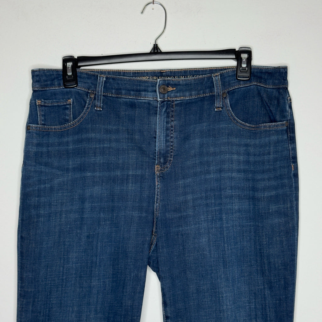 Chico's So Slimming Girlfriend Slim Leg Crop Jeans - Size 14