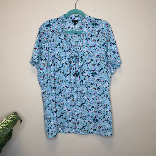 Talbots Tie Neck Top - Size 2X