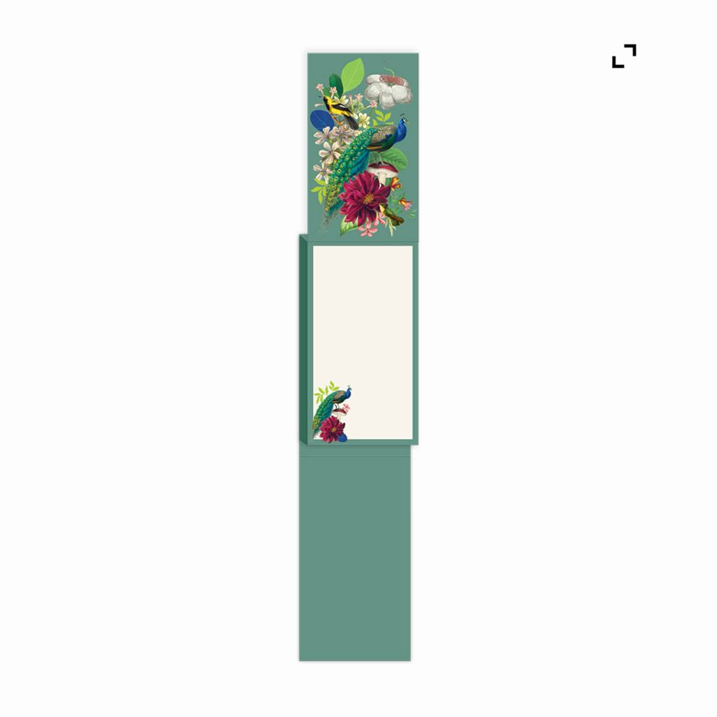Vintage Floral Birds Tall Notepad