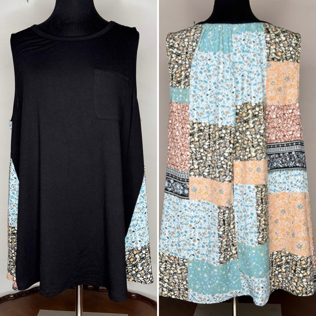 Doe & Rae Mixed Print Tank Top - Size 2XL