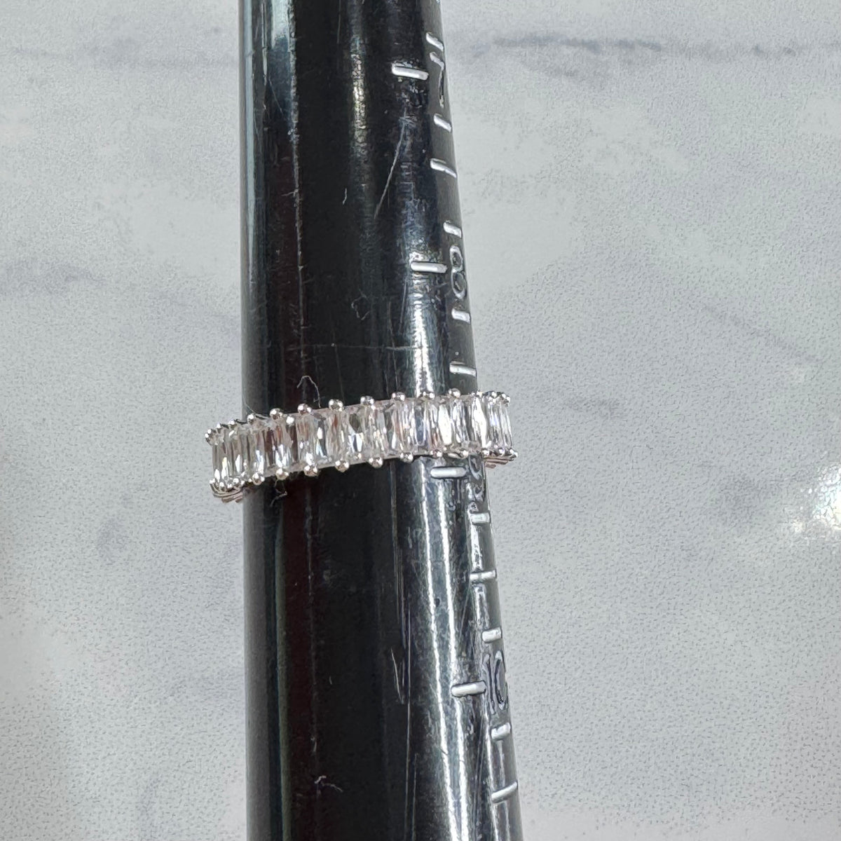 Vertical Baguette Full Eternity Band - Size 9
