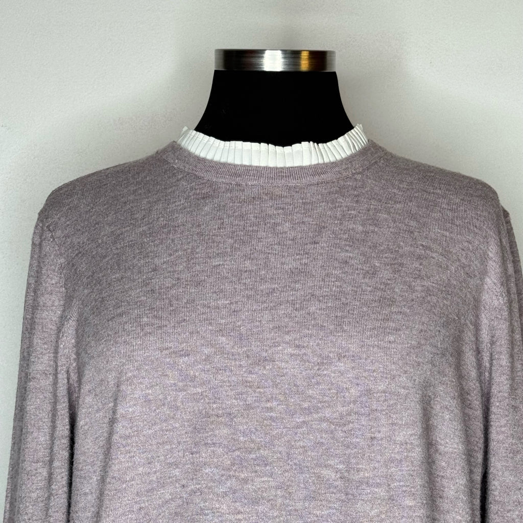 Vila Milano Pleated Neck & Wrist Super Soft Sweater - Size XL