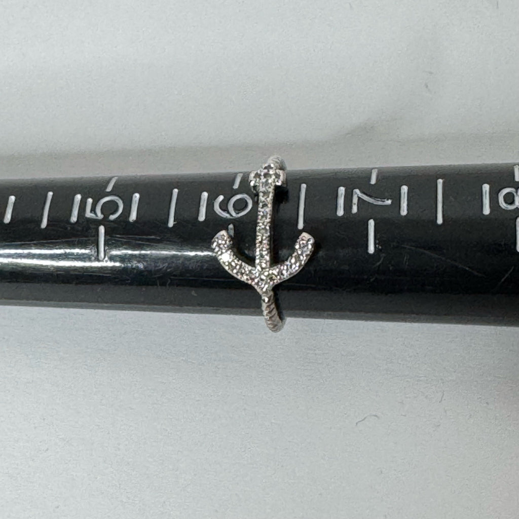 Sterling Silver Anchor Ring - Size 6