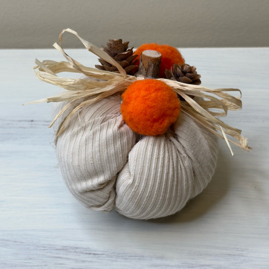 Beige Stuffed Pumpkin