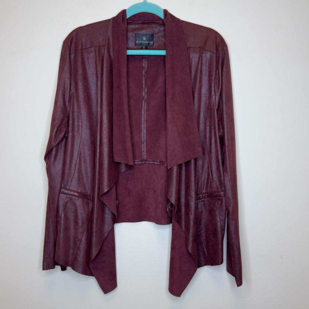 Worthington Drape Front Cardigan - Size XL