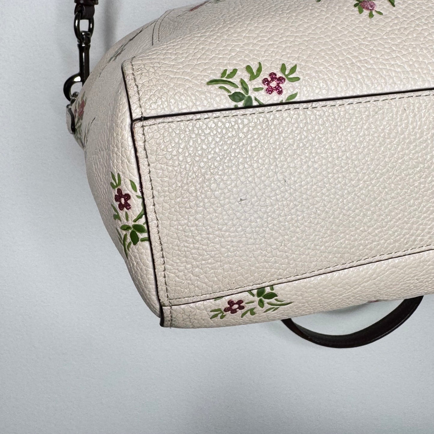 Coach Prairie Peyton Mimi Rose Leather Handbag
