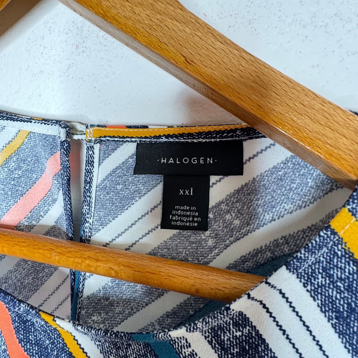 Halogen Striped Ruched Top - Size XXL