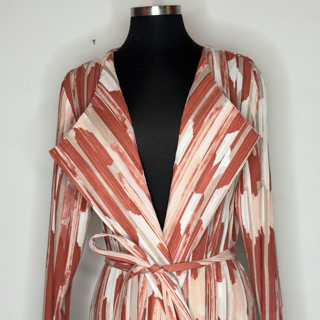 Chico's Travelers Pleated Printed Jacket - Size Large