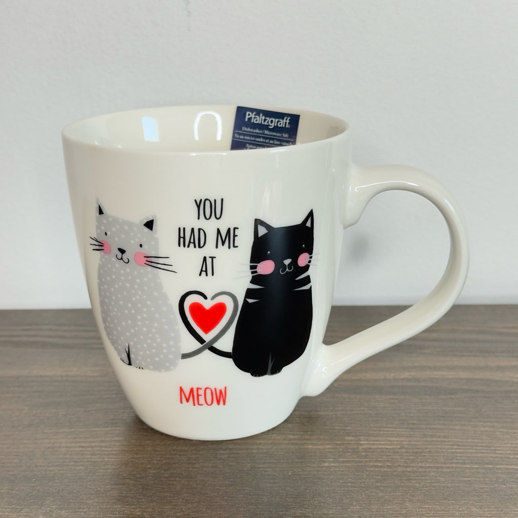 Pfaltzgraff You Had Me At Meow Cat Print Mug
