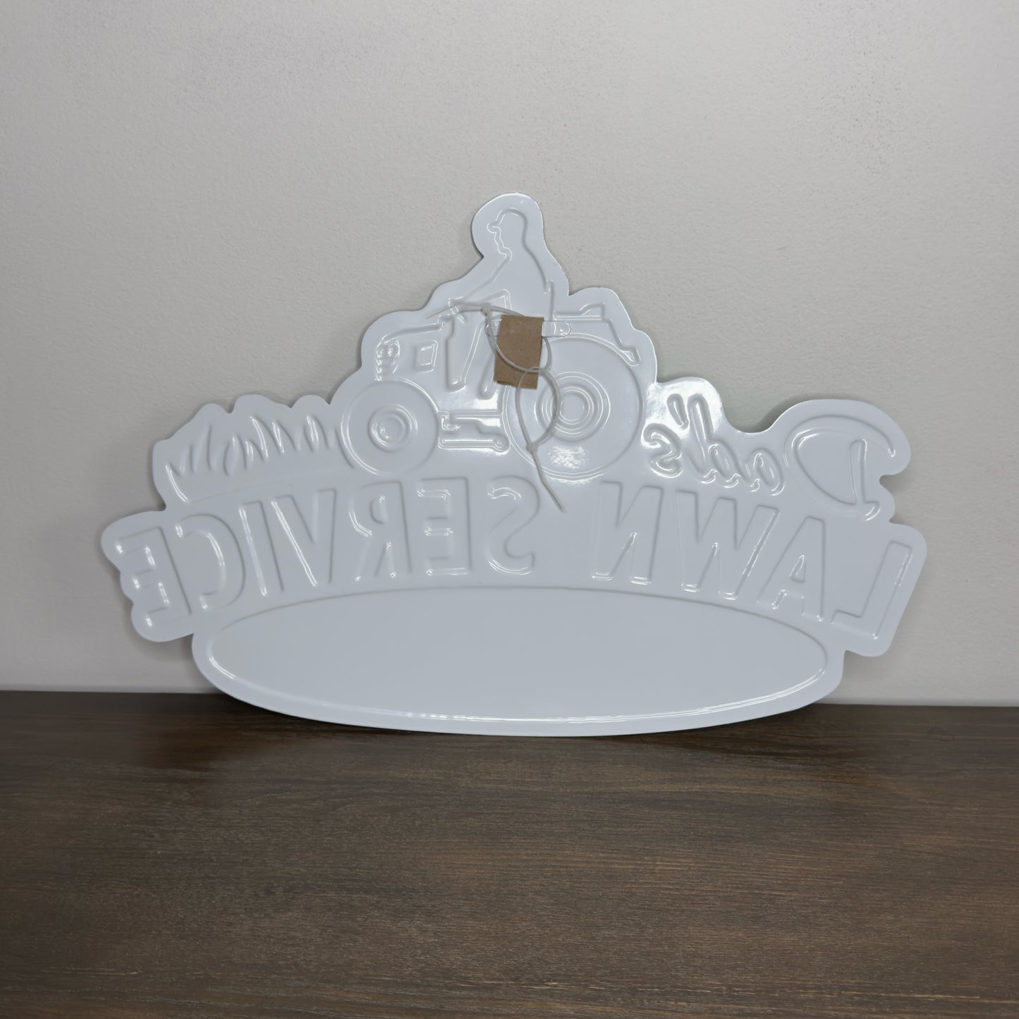 Dad's Lawn Service Metal Sign
