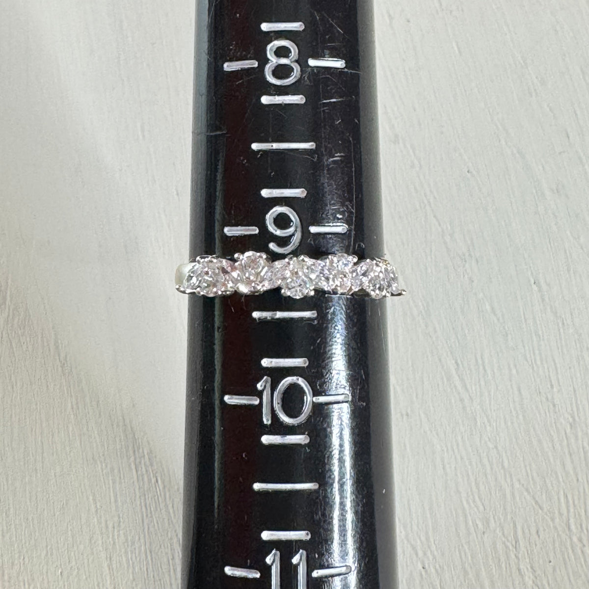 Shared Prong Five Stone Anniversary Band - Size 9