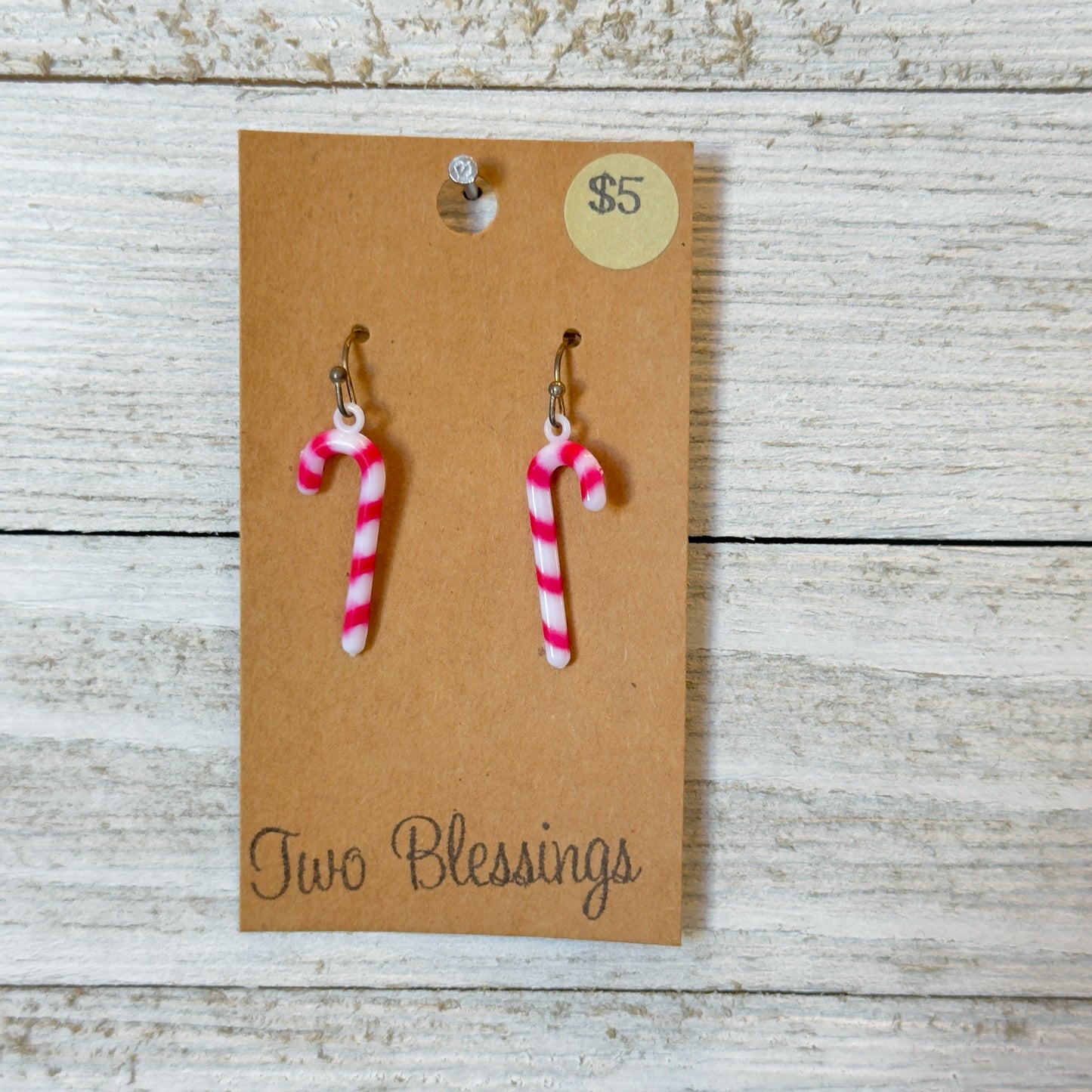 Two Blessings Earrings - Candy Cane