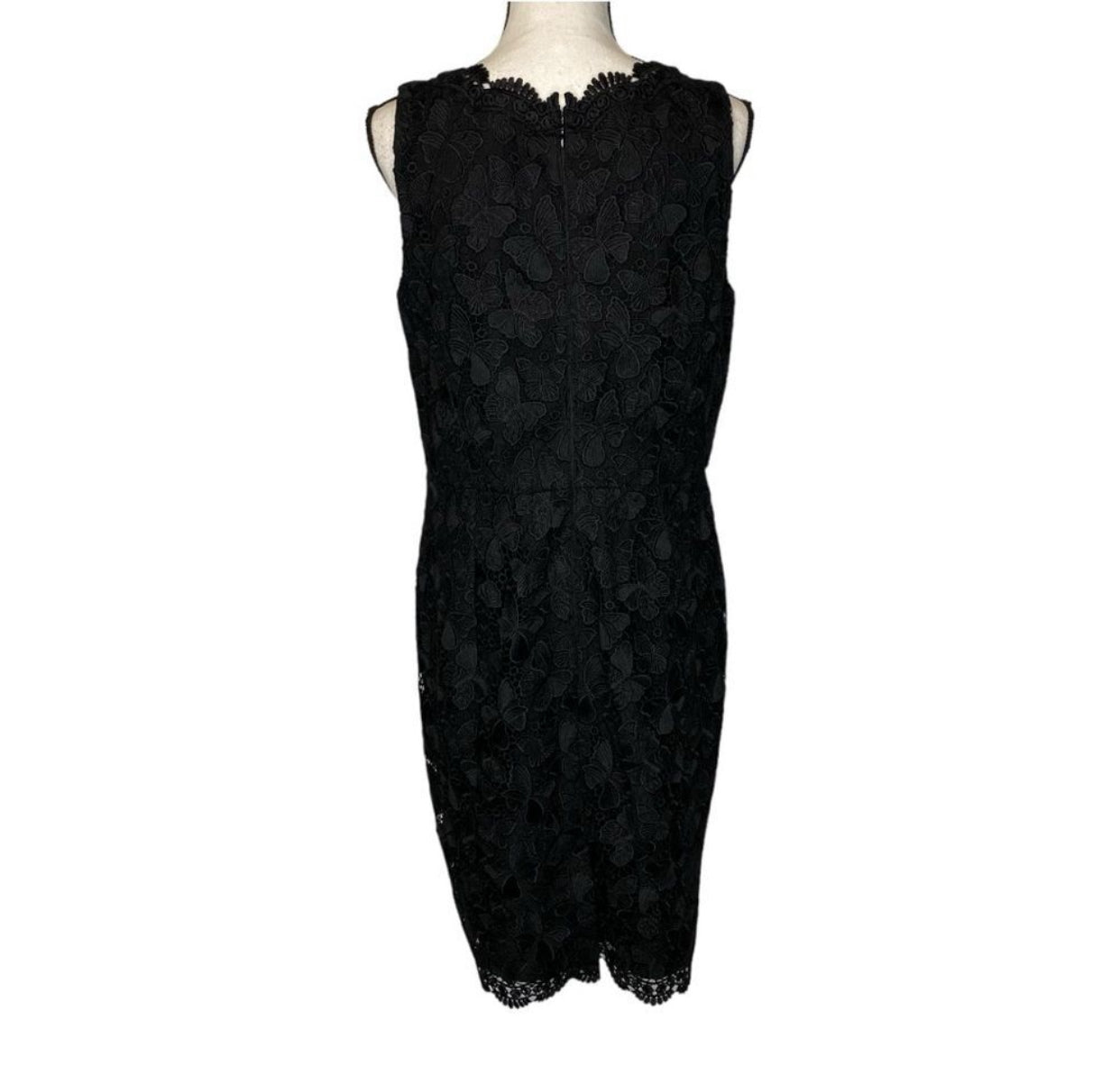 RSVP By Talbots Butterfly Black Lace Sheath Dress - Size 8