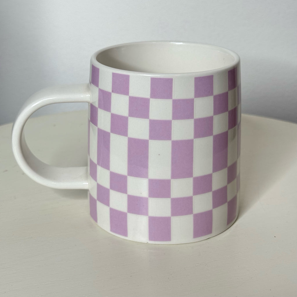 Checkerboard Mug - Purple