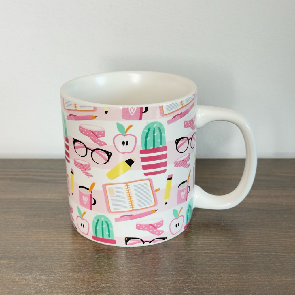 School Cactus Print Mug