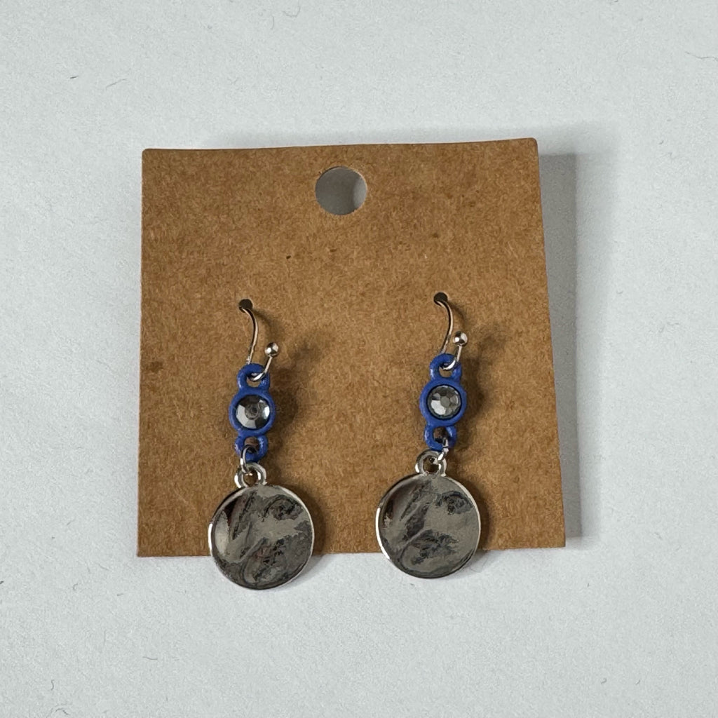 Silver & Blue Dangle Earrings