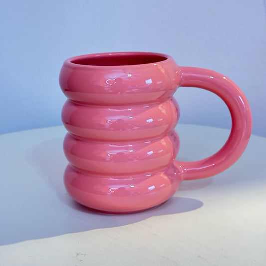 Pink Stoneware Artisan Mug