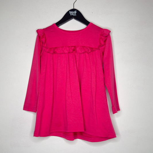 Pink Ruffle Trim Top - Size 5Y