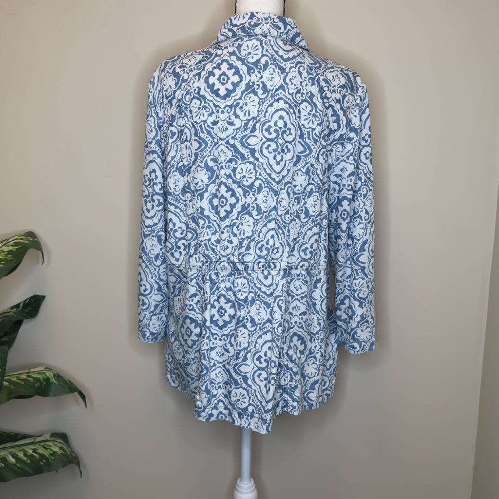Chico's Medallion Print Utility Jacket - Size Large