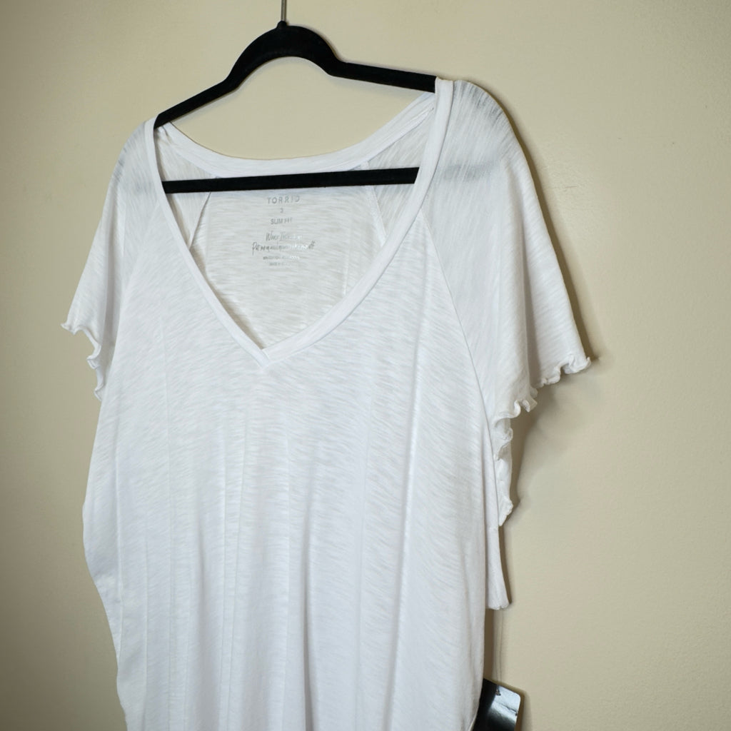 Torrid Slim Fit Flutter Sleeve Tee - Size 3X