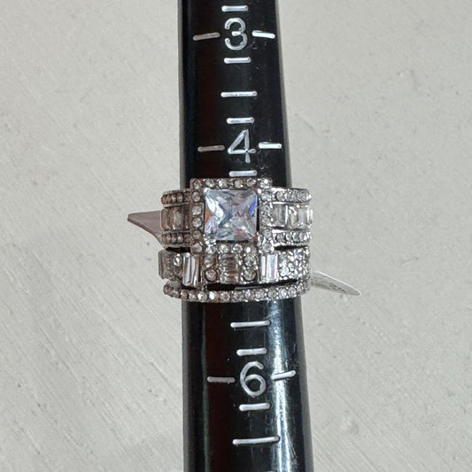 Vintage Style Coctail Wedding Set Ring - Size 5
