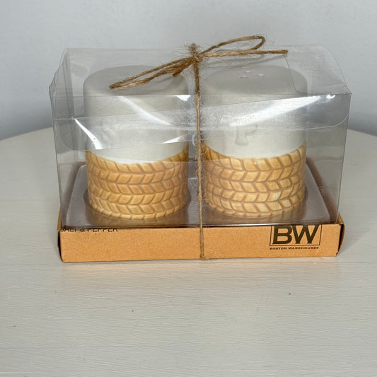 Woven Look Boho Salt & Pepper Shaker Set