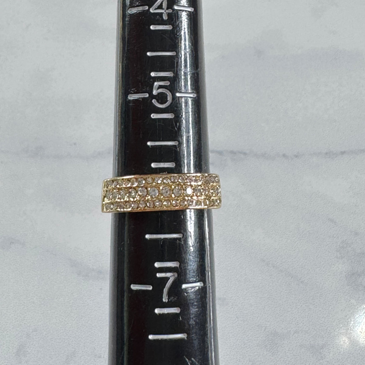 Classic Multi-Row Pave Band Ring - Size 6