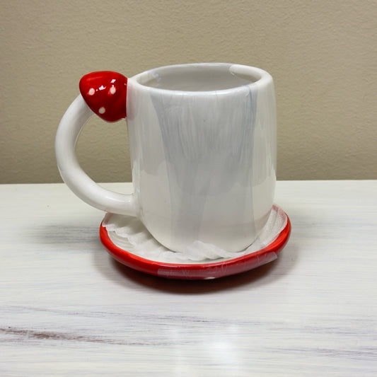 Mushroom Mug & Saucer
