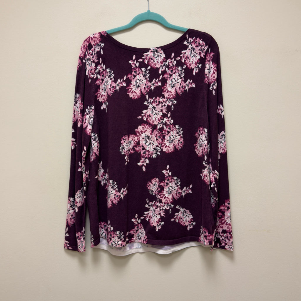 Chico's Floral Lightweight Sweater - Size Large