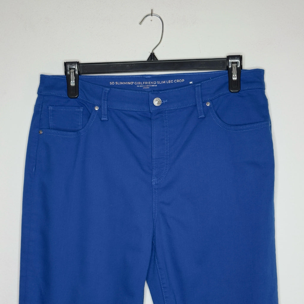 Chico's So Slimming Girlfriend Slim Leg Crop Jeans - Size 14