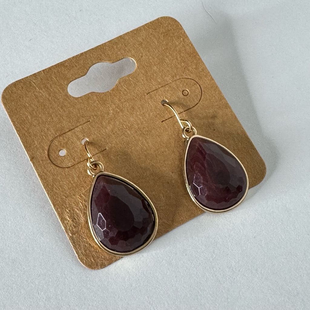 Purple & Gold Dangle Earrings