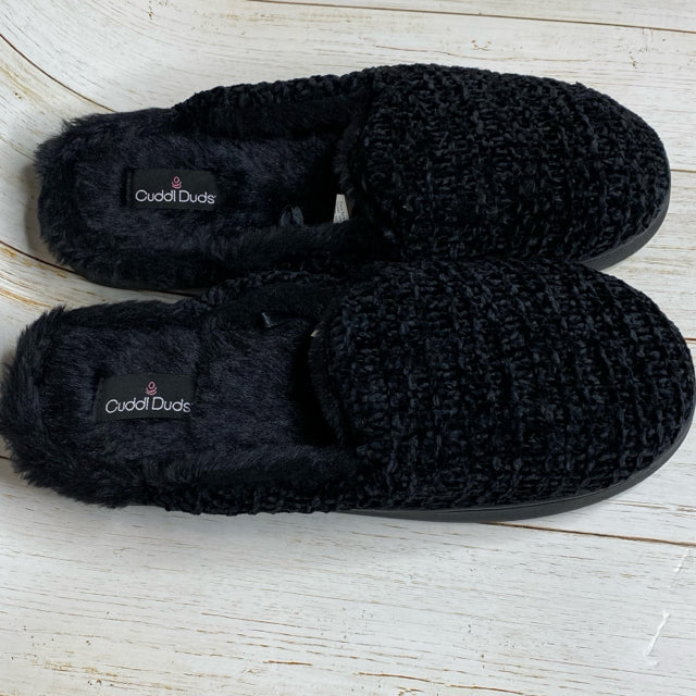 Cuddl Duds Faux Fur LIned Chenille Slide Slippers - Size 9-10