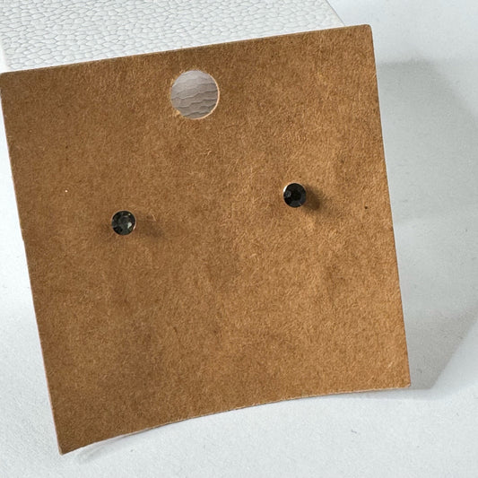 Black Crystal Stud Earrings
