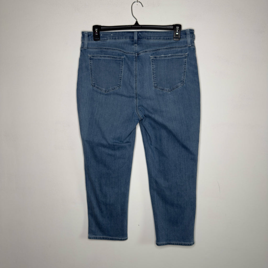 Chico's So Slimming Girlfriend Slim Leg Crop Jeans - Size 14
