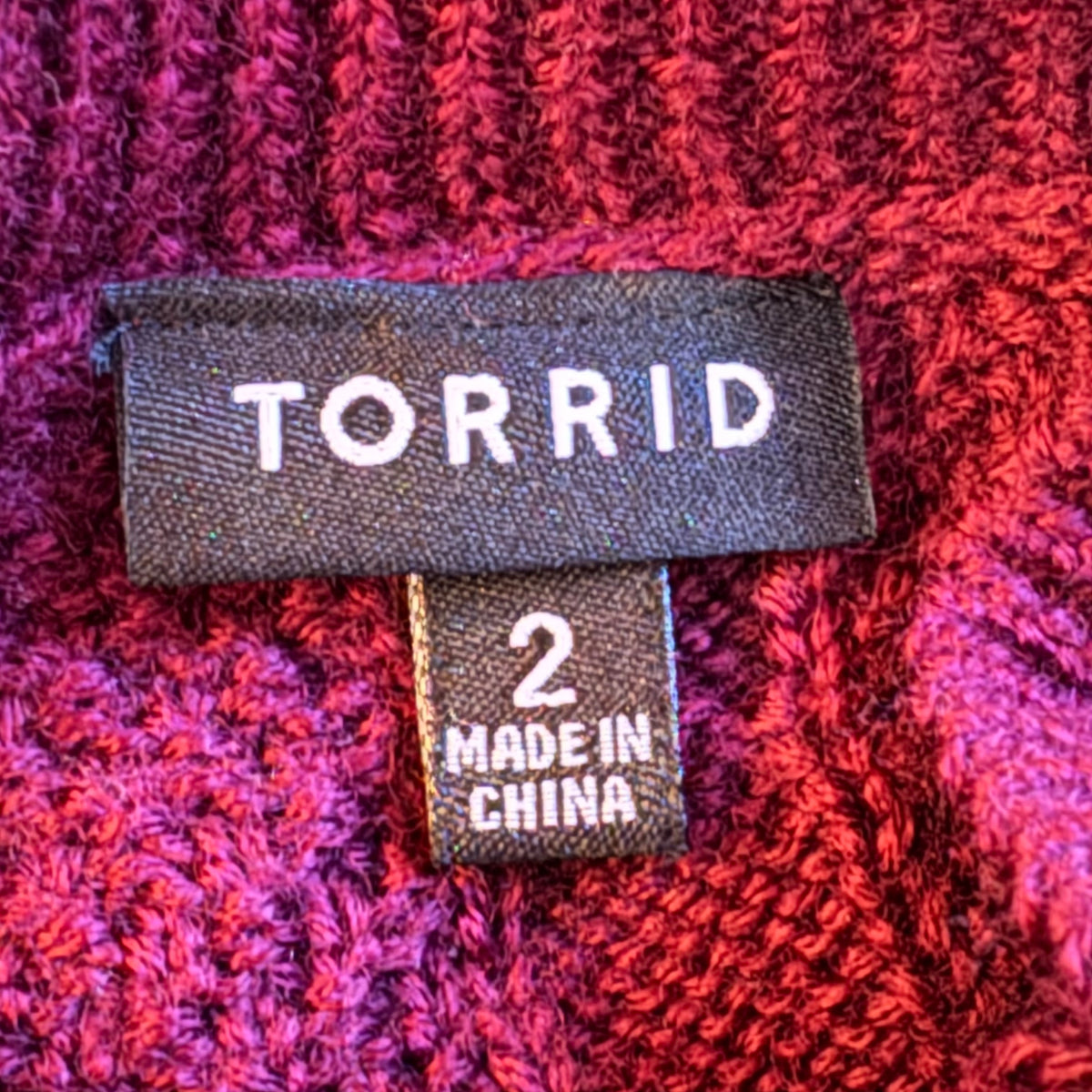 Torrid Cable Knit V-Neck 3/4 Sleeve Sweater - Size 2X