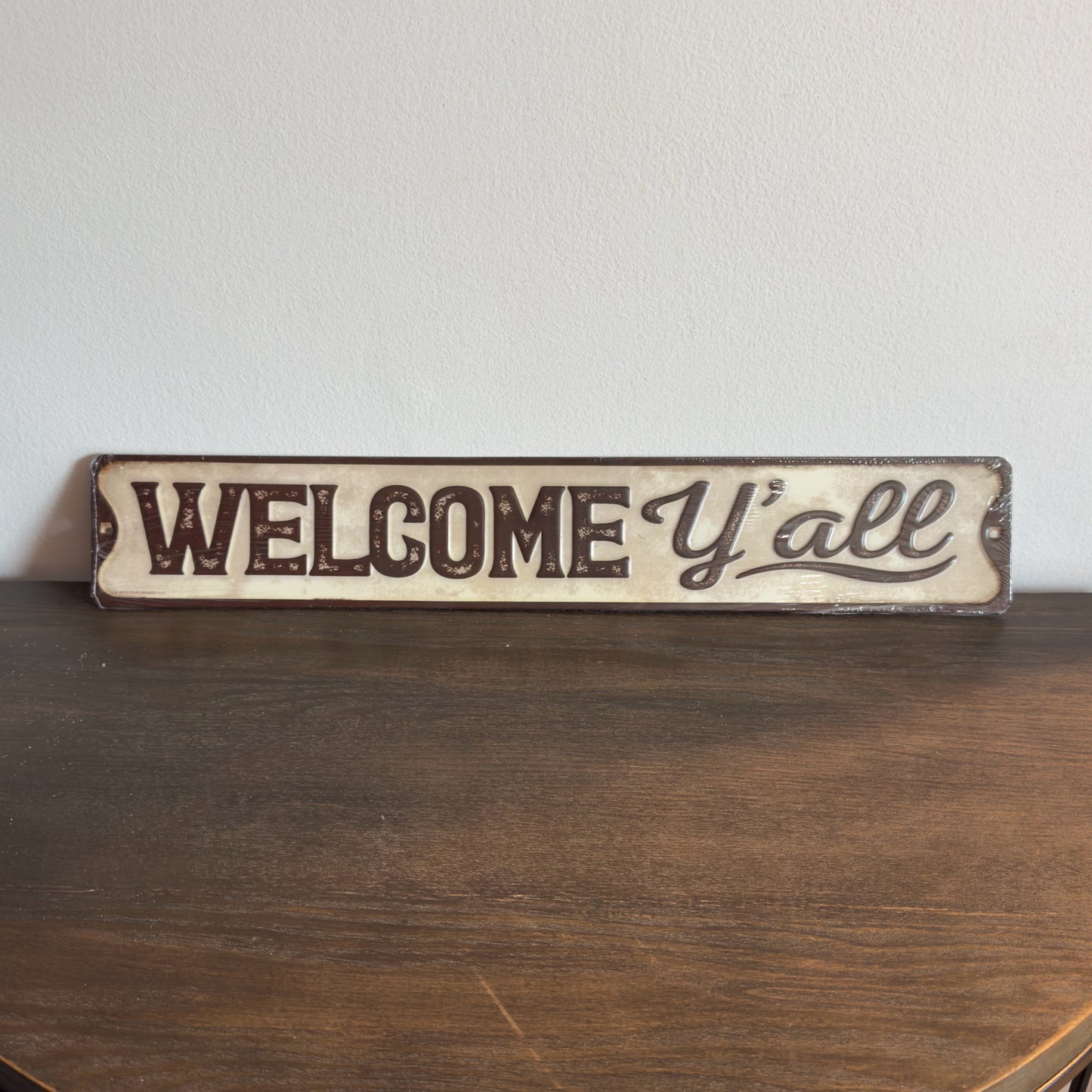 Welcome Y'all Metal Sign