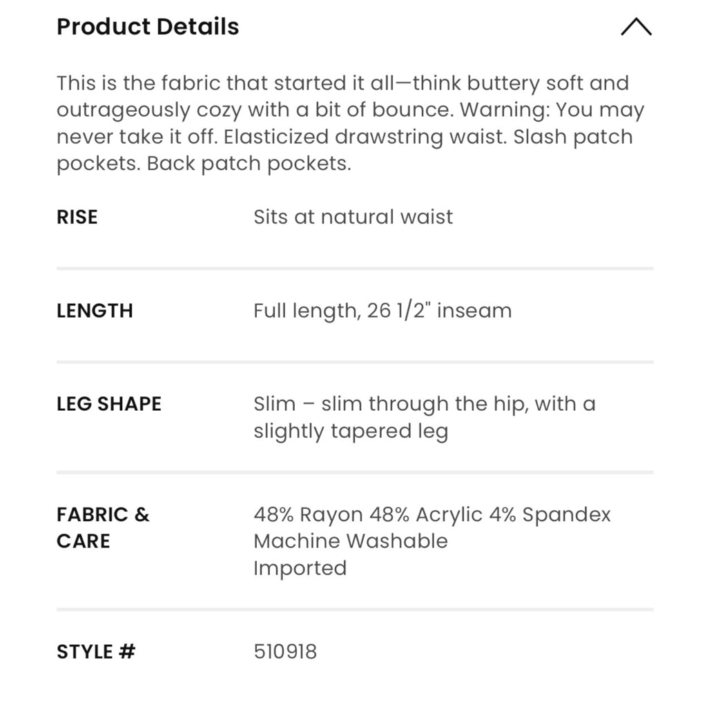 Lou & Grey Signaturesoft Sweatpants - Size Large